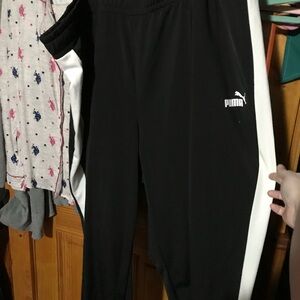 Puma Black and White Track Pants